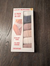 Lucky Brand Six Pack Hi Cut Panties New Open Box
