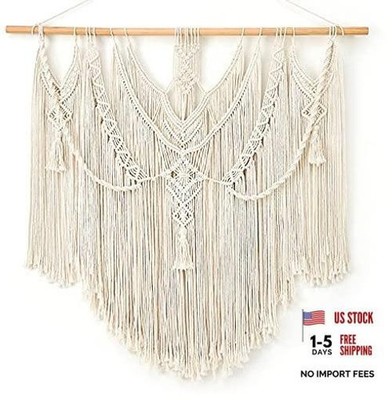Large Macrame Wall Hanging Boho Home Decor - Chic Woven Decoration for Bedroom