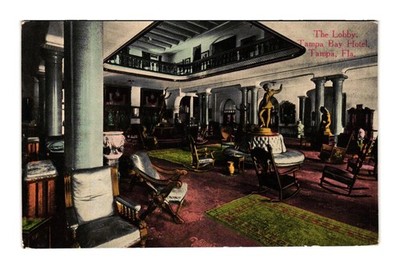 Vintage Tampa Bay Hotel Lobby Florida Postcard S. H. Kress & Co. Early 1900s