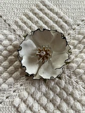 Vintage Flower Pin With Spring Center