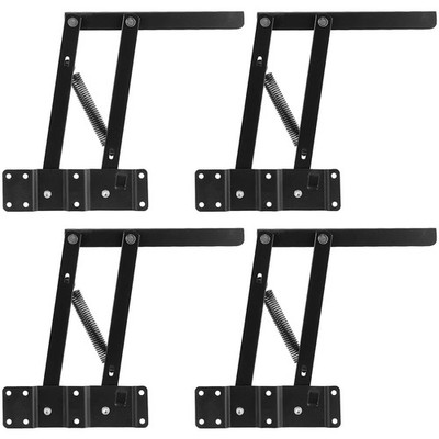 4 PCS 2 Pairs Lifting Coffee Table Hinge, Lift Up Top Hinge Spring Folding St...