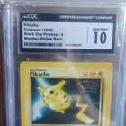 The Pokémon Company 1999 Wotc Promo Pikachu 04/53 Movie Promo ENG CGC 10