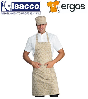 Isaac SCHÜRZE Geschirr 70x90 Maori Chef Küche Kellner Barista Pub Keller