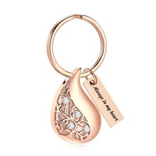 Cremation Urn Keychain Teardrop Cremation Urn Memorial Keychain Ashes Keychai...