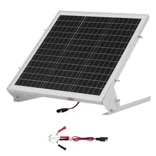 VEVOR Solar Battery Trickle Charger Kit 20W 12V with Built-in MPPT Controller