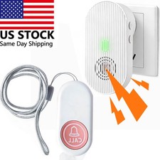 Caregiver Pager Wireless Call Button Medical Life Alert for Seniors/Elderly Home