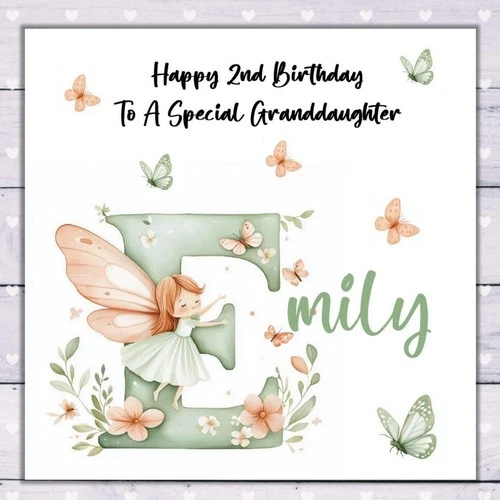 Girls Birthday Card Daughter Niece Granddaughter 1st 2nd 3rd 4th Personalised