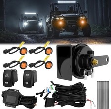 UTV/ATV Turn Signal Kit - Plug  Play LED Lights with Rocker Switch, 110dB Horn,