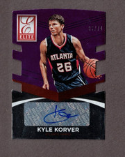 Kyle Korver 2014-15 Panini Donruss Elite Die Cut Auto #d 31/74