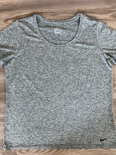 NIKE Dri-Fit Kurzarmshirt Damen Ex-Large grau/türkis - Bild 3 von 7
