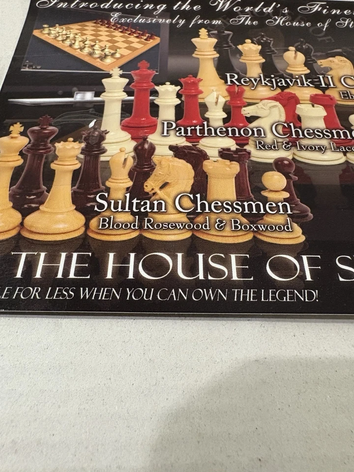 Juego de ajedrez de lujo Sultan piezas solo 5" King Blood palo de rosa y boj Staunton Foto 3 de 4