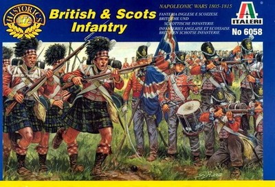NEW ITALERI 6058 BRITISH & SCOTS INFANTRY NAPOLEONIC WARS 1805-1815 1/72 SCALE