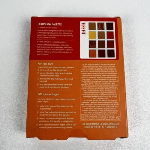 Pop Beauty Lightshow Palette in Fire Fit Eyeshadow Eye Makeup MM - Image 2 of 3