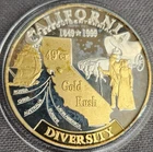 California Gold Rush Sesquicentennial 1 oz .999 Silver  49'er GOLD NUGGET ROUND