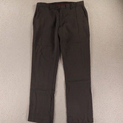 Alberto Cardinali Pants Mens 33x30 Gray Fine vertical stripes dress pants Slacks