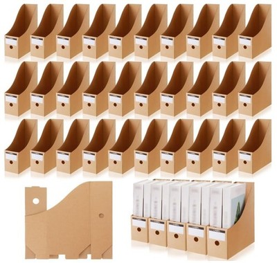 Geyee Cardboard Magazine File Holder Storage Organizer Office Home 50 Pcs Brown