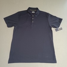 Ben Hogan Performance Mens Golf Polo Shirt Navy Blue Peacoat UPF 50 Size Medium