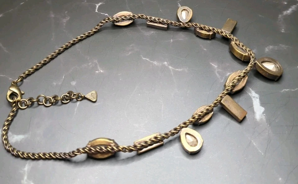 Collar de moda Silpada KR 20 1/4" cadena de latón cristal ópalo A88 Foto 4 de 4