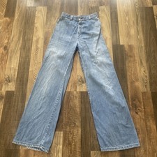Vintage Levi's Women's W25 L32 Orange Tab Flare Jeans Wide Leg 80s