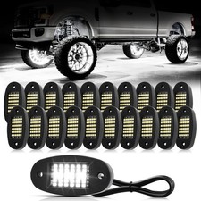 20 Pods White Rock Lights 6000K Pure White 36 LEDs SMD Chips Super Bright Neon