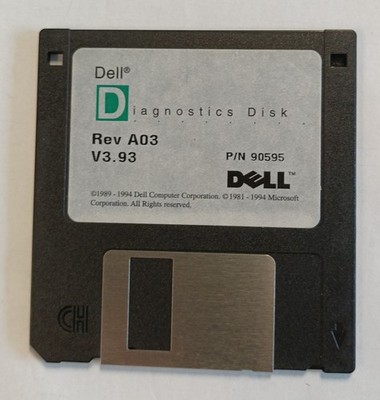 Retro Dell Diagnose Diskette V3.93 - funktionstüchtig