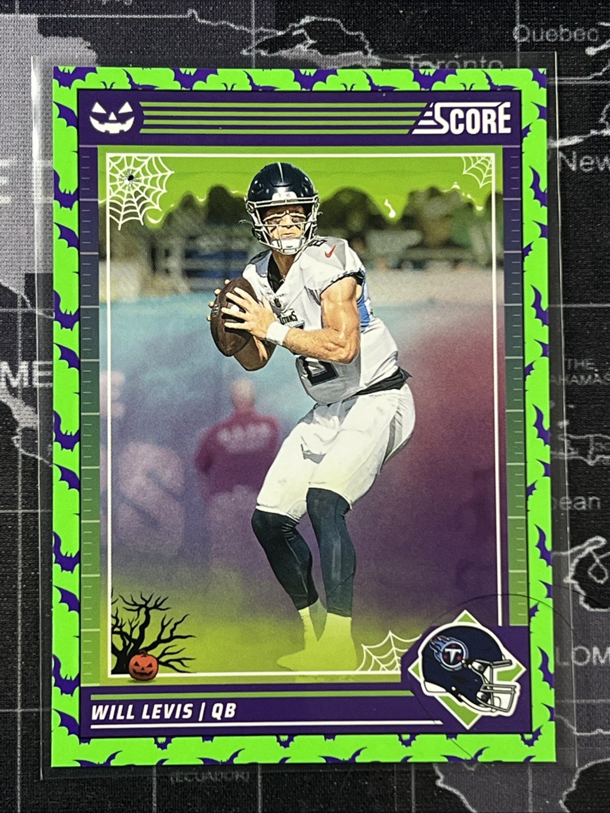 2024 SCORE A TREAT Football Halloween Green Bats Will Levis Tennessee Titans