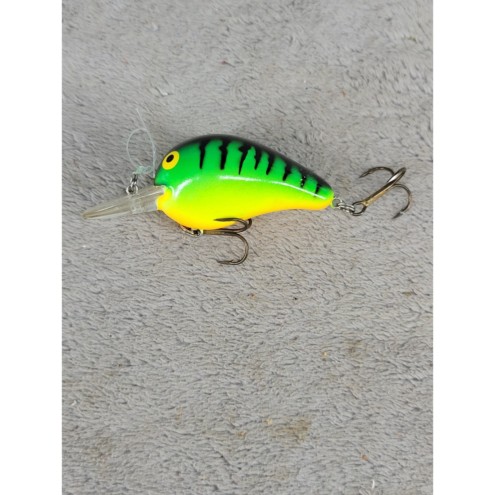 Vintage Style Firetiger Crankbait Deep Diver Fishing Lure Chartreuse Green 2in - Image 3