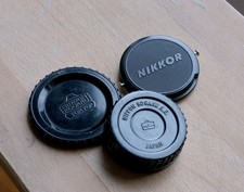 NIKON VINTAGE NIPPON KOGAKU TOKYO BODY,FRONT  REAR LENS CAP SET.