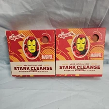 2 Pack Dr. Squatch Natural Bar Soap Stark Cleanse Iron Man 5 oz Zero Grit