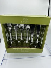 Dash of That Parker Mirror FlatWare Set, 40 - Piece Set + Buffet Server New