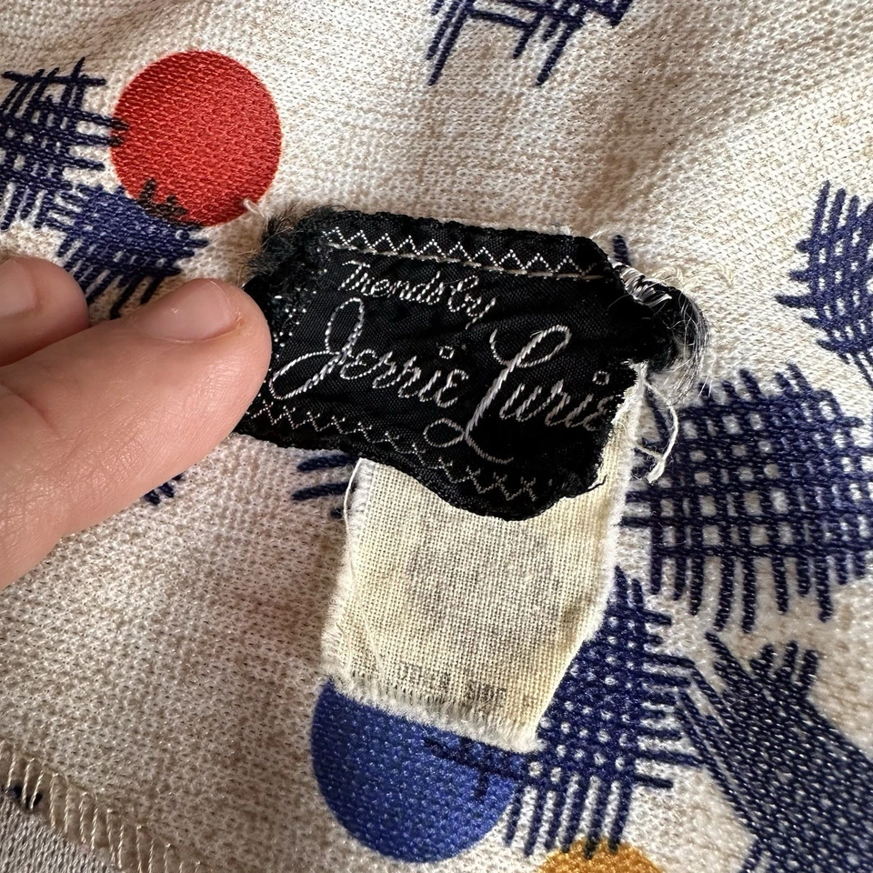 Vintage 60’s Colorful Floral Print Women's Collared Blazer and A-Line Skirt Set - Image 2 of 4