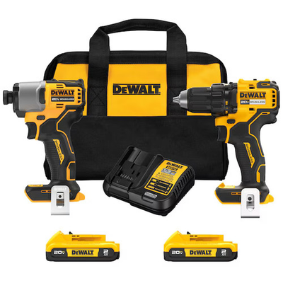 #ad DEWALT DCK227D2 20V MAX 2 Tool Brushless Power Tool Combo Kit 2 Batteries $159.00