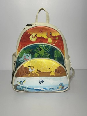NWT Loungefly Pokemon Elements Triple Pocket Mini Backpack