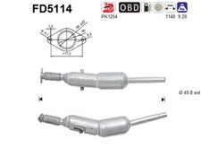 AS DPF Rußpartikelfilter Dieselpartikelfilter FD5114 Cordierit für RENAULT BE 2