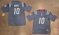 New England Patriots #10 Drake Maye Stitched Storm Blue Rivalries Jersey NWT