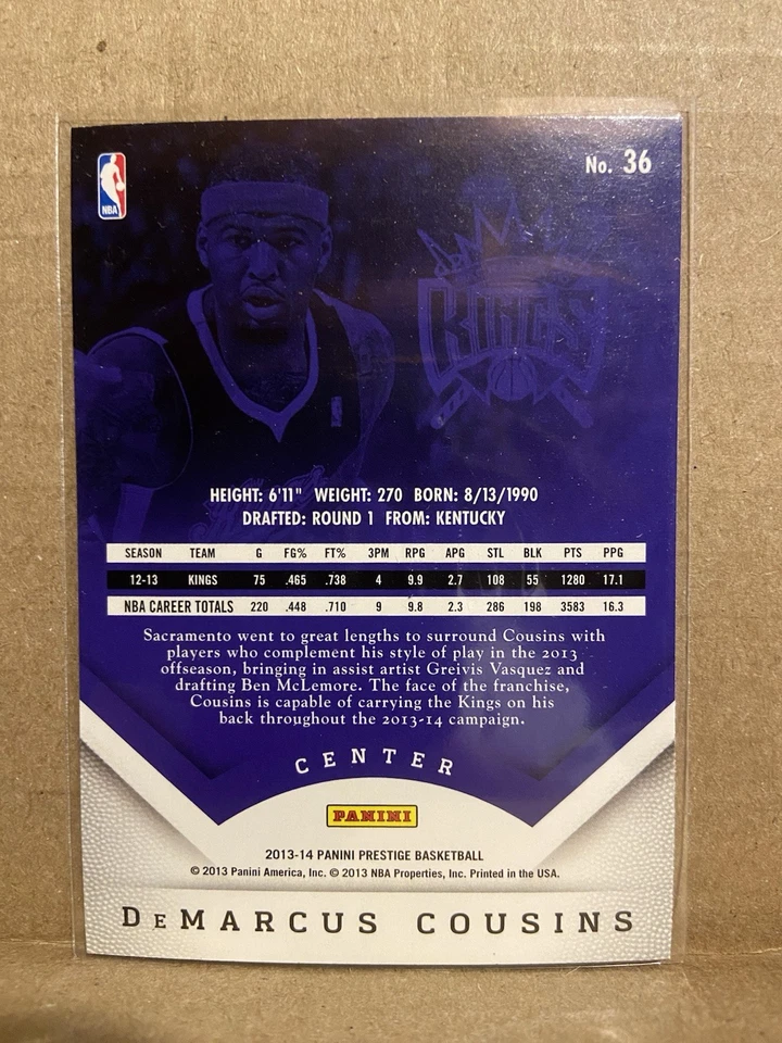 2013-14 Panini Prestige DeMarcus Cousins #36 - Image 2 of 2