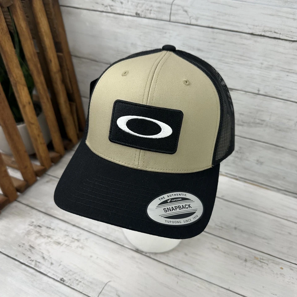 Sombrero de camionero Oakley O Original para hombre centeno/negro Snapback nuevo con etiquetas Foto 2 de 4