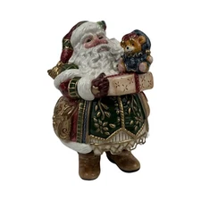 Fitz & Floyd Jolly Ole Saint Nick Candy Box & Lid - New In Box