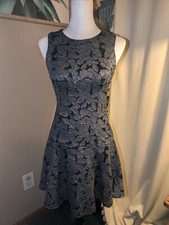 Alice & Olivia Navy Blue Lace Dress Size 0