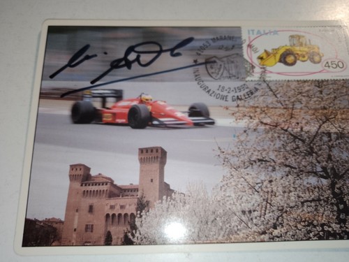 MICHELE ALBORETO , postal original de la década de 1990 Ferrari ALBORETO - Imagen 3 de 5