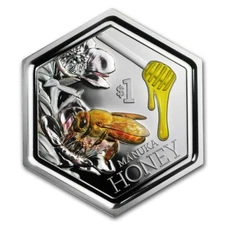 New Zealand -2018 - 1 OZ Silver Proof Coin-  Manuka Honey Bee