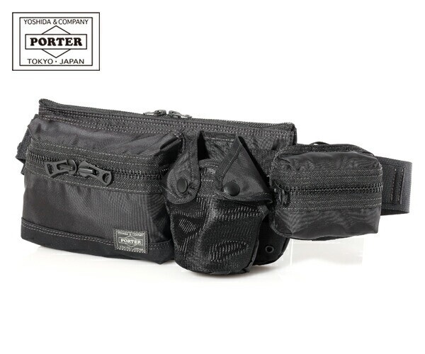 Porter All Waist Bag with Pouch 502-05961-10 Black fanny