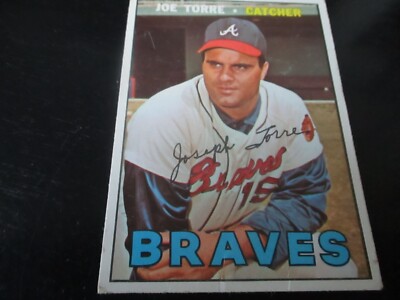 topps メモリアルカード　16/25 JOE TORRE (atlanta braves - catcher) 1967 topps card #350 EXC