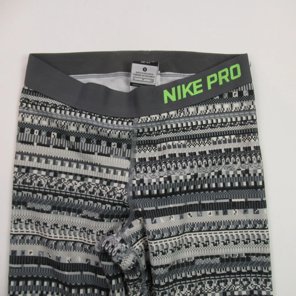 Nike Pro Leggings Mujer Pequeños Entrenamiento Gimnasio Elastizados Ligeros Yoga Cuadros Foto 2 de 4
