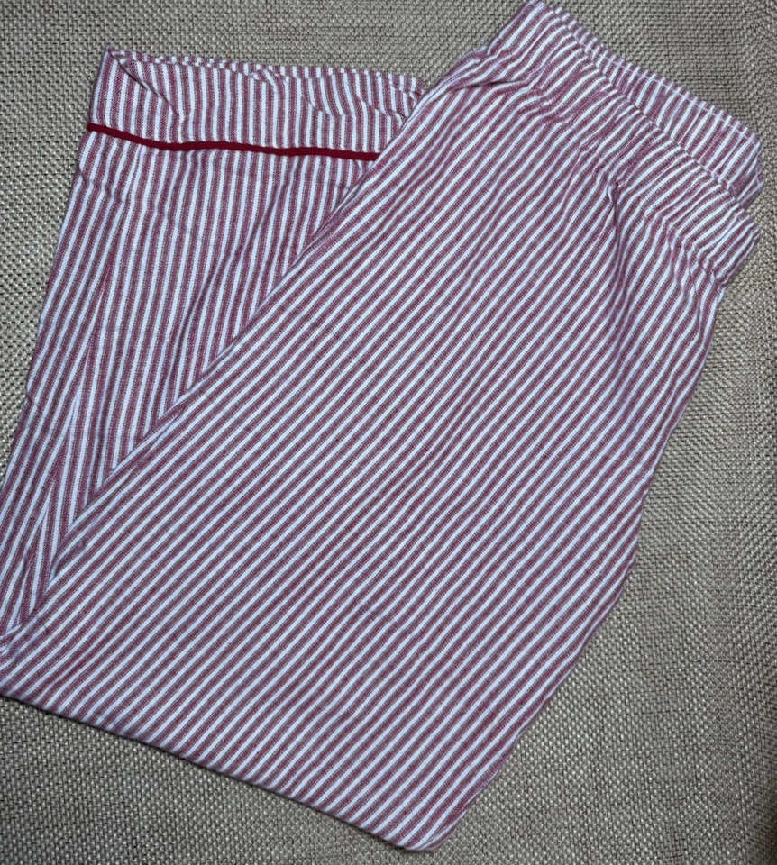 Conjunto de pijama Liz Claiborne para mujer XL rojo rayas tictac algodón pijamas caramelo rayas Foto 3 de 4