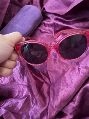 小物 GUCCI sunglasses vintage PINK case GUCCI sunglasses glitter lame pink wellington color glasses