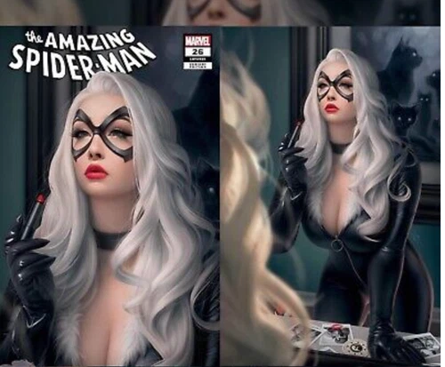 AMAZING SPIDERMAN #26 Warren Louw BLACK CAT VIRGIN VARIANT SET LE 1000 *PIC