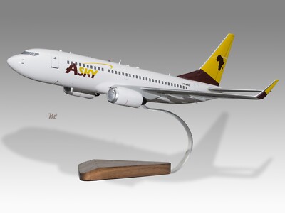 Boeing 737-700 Asky Airlines Ethiopian Airlines Wood Airplane Model Small 1/130