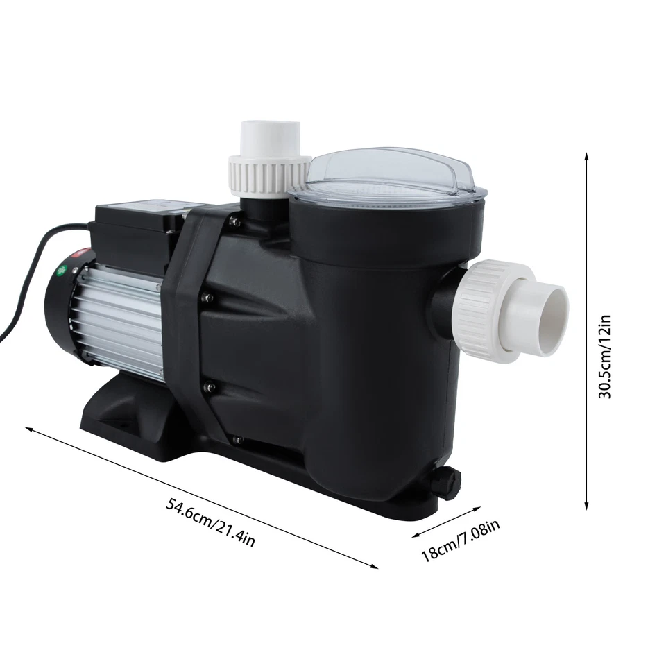 1.5hp Water Pump High Flow Energy Saving For Swimming Pool  Hot Tubs And Spas - Image 4 of 4