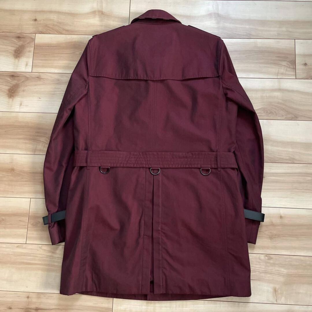 Burberry London single Trench coat Color Burgundy Men's 50